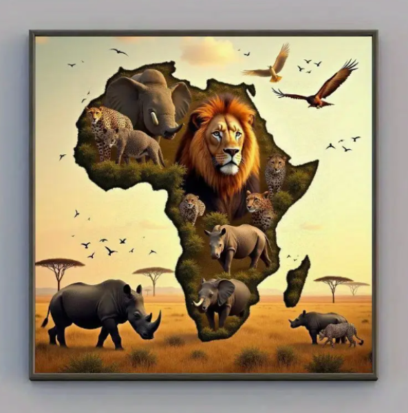 Diamond Painting  Majestätische Afrikanische Safari